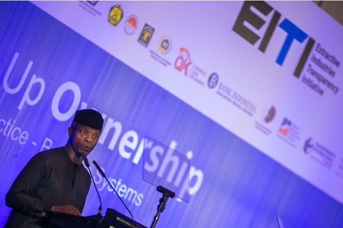 PROF. YEMI OSINBAJO,AT THE EITI BENEFICIAL OWNERSHIP CONFERENCE IN JAKARTA